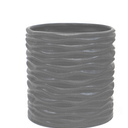 Wave Textured Pot Black at online8 furniture store Auckland