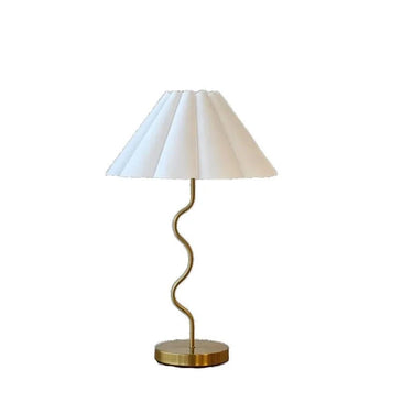 Wavy Table Lamp - Brass at online8 furniture store Auckland