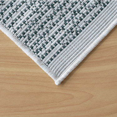 Weaver Indoor/Outdoor Border Green Runner at online8 furniture store Auckland