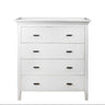 Wellesley 4 Drawer Tallboy White at online8 furniture store Auckland