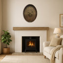Whitcomb Ovel Real Clock - Brown / Gold at Online8 Furniture Auckland NZ