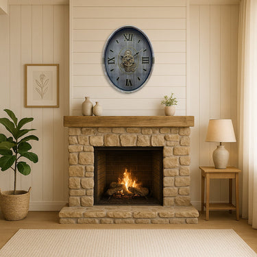 Whitcomb Ovel Real Clock - Gray at Online8 Furniture Auckland NZ