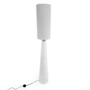 White Ceramic Floor Lamp with Natural Linen Shade at Online8 Furniture Auckland NZ