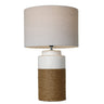 White Ceramic / Rope Lamp at online8 furniture store Auckland