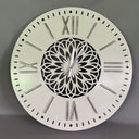 White With Silver Number Clock - 60Cm at online8 furniture store Auckland