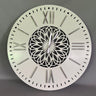 White With Silver Number Clock - 60Cm at online8 furniture store Auckland