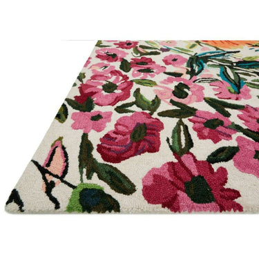 Wild Bloom Wool Rug - Ivory/Multi at online8 furniture store Auckland