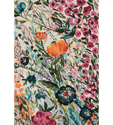 Wild Bloom Wool Rug - Ivory/Multi at online8 furniture store Auckland
