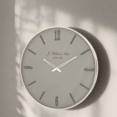 Williams & Sons Light Grey Wall Clock at online8 furniture store Auckland