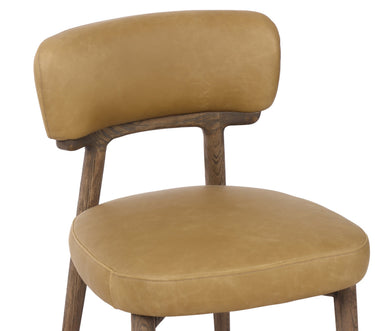 Willow Dining Chair - Ginger Leather at Online8 Furniture Auckland NZ