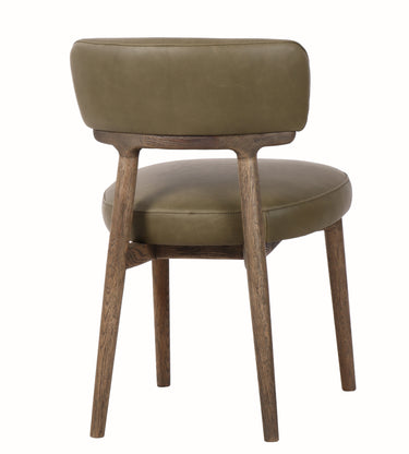 Willow Dining Chair - Olive Leather at Online8 Furniture Auckland NZ