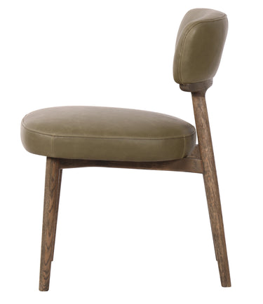 Willow Dining Chair - Olive Leather at Online8 Furniture Auckland NZ