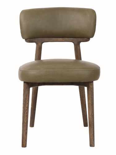 Willow Dining Chair - Olive Leather at Online8 Furniture Auckland NZ