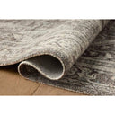 Wimberly Rug WYM-07 with a vintage-look distressed palette in ink and bone tones