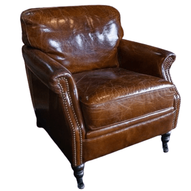 Winchester 1 Seater Vintage Cigar | Leather Armchair at online8 furniture store Auckland