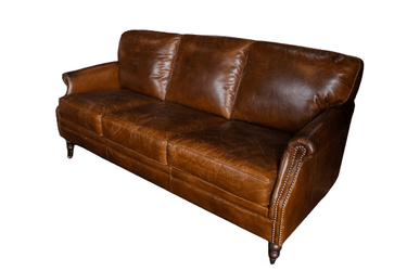 Winchester 3 Seater Sofa - Vintage Cigar at online8 furniture store Auckland