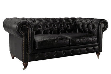 Windsor 2 Seater Aged Leather Chesterfield Sofa at online8 furniture store Auckland