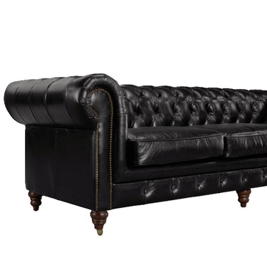 Windsor 3.5 Seater Aged Leather Chesterfield Sofa at online8 furniture store Auckland