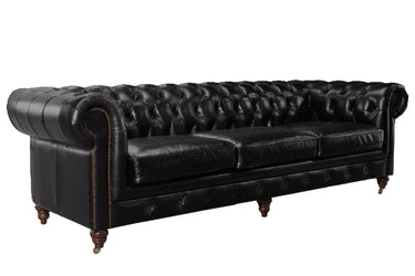 Windsor 3.5 Seater Aged Leather Chesterfield Sofa at online8 furniture store Auckland