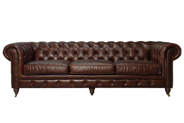 Windsor 3.5 Seater Aged Leather Chesterfield Sofa at online8 furniture store Auckland