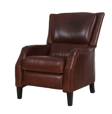Windsor Aged Leather Recliner Chair - Vintage Cigar at Online8 Furniture Auckland NZ