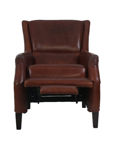 Windsor Aged Leather Recliner Chair - Vintage Cigar at Online8 Furniture Auckland NZ