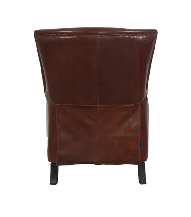 Windsor Aged Leather Recliner Chair - Vintage Cigar at Online8 Furniture Auckland NZ