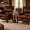 Windsor Aged Leather Recliner Chair - Vintage Cigar at Online8 Furniture Auckland NZ
