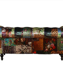 Windsor Chesterfield Patchwork 2 Seater Sofa - Leopard at online8 furniture store Auckland