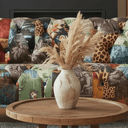 Windsor Chesterfield Patchwork 3 Seater Sofa - Leopard at online8 furniture store Auckland