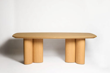 Winslow Dining Table with Pillar Legs - 2200 at online8 furniture store Auckland
