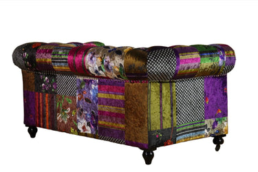 Winston Chesterfield Patchwork 2 Seater Sofa at online8 furniture store Auckland