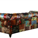 Winston Chesterfield Patchwork 3 Seater Sofa - Leopard at online8 furniture store Auckland