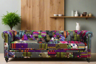 Winston Chesterfield Patchwork 3 Seater Sofa at online8 furniture store Auckland