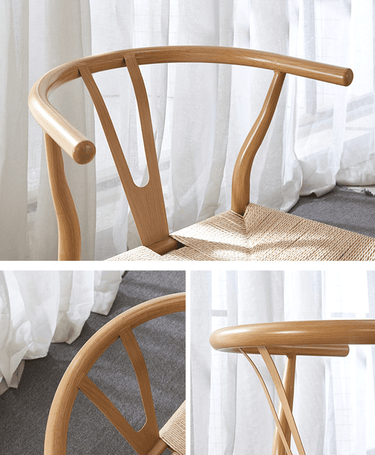 Wishbone Dining Chair - Natural at online8 furniture store Auckland