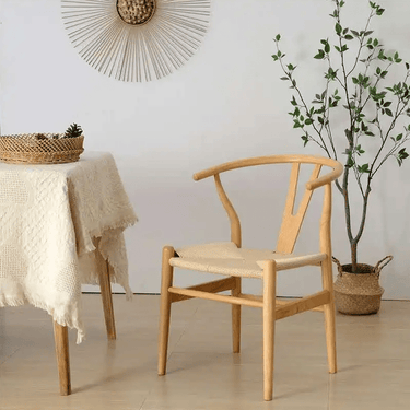 Wishbone Dining Chair - Natural at online8 furniture store Auckland