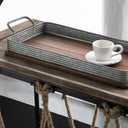 Wood/Metal Trays Set/2 at online8 furniture store Auckland
