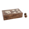 Wooden/Brass Card And Dice Set at online8 furniture store Auckland