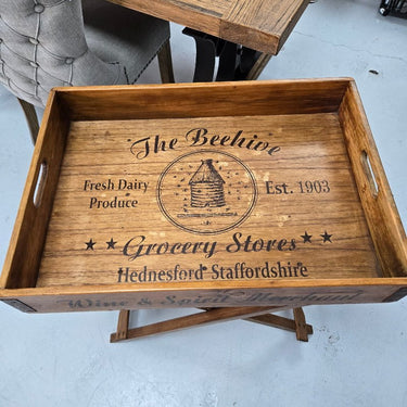 Wooden Butler Tray on Stand at online8 furniture store Auckland