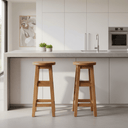 Wooden Counter Stool - Set of 2 at Online8 Furniture Auckland NZ