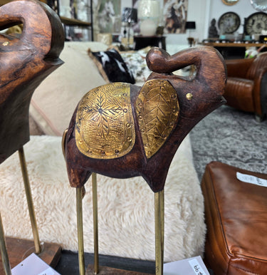 Wooden Elephant Statue - Large at online8 furniture store Auckland