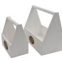 Wooden Flower Boxes with Handles Set/2 at online8 furniture store Auckland