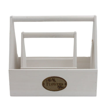 Wooden Flower Boxes with Handles Set/2 at online8 furniture store Auckland