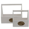 Wooden Flower Boxes with Handles Set/2 at online8 furniture store Auckland
