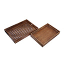 Wooden Serving Trays - Set/2 at online8 furniture store Auckland