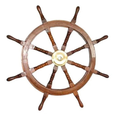 Wooden Ships Wheel 92cm at online8 furniture store Auckland