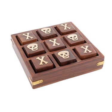 Wooden Skull & Cross Bones Tic Tac Toe at online8 furniture store Auckland
