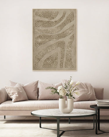 Wool Textured Framed Canvas Wall Art at online8 furniture store Auckland