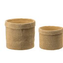 Woven Look Cement Planters - Set of 2 at online8 furniture store Auckland