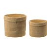 Woven Look Cement Planters - Set of 2 at online8 furniture store Auckland